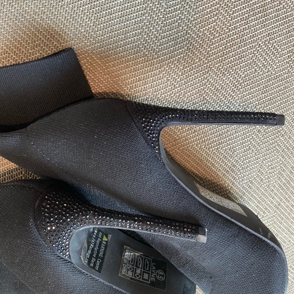 Fashion Nova LaYne women’s black stretch pull on boots size 8.5 - Picture 6 of 10